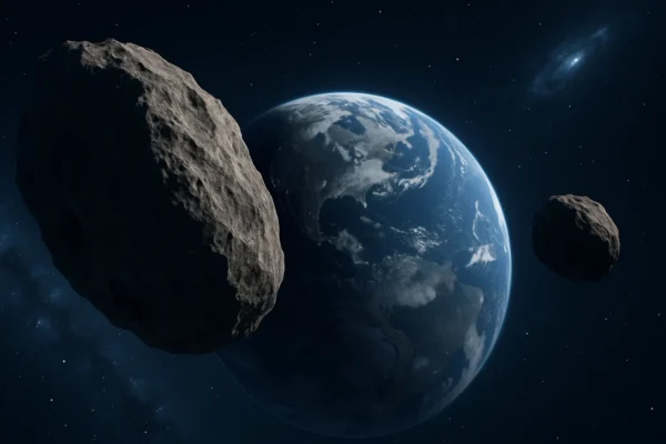 Űrbéli táj_ Aszteroida és Föld