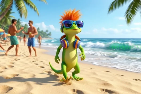 Gekko_walking_on_beach